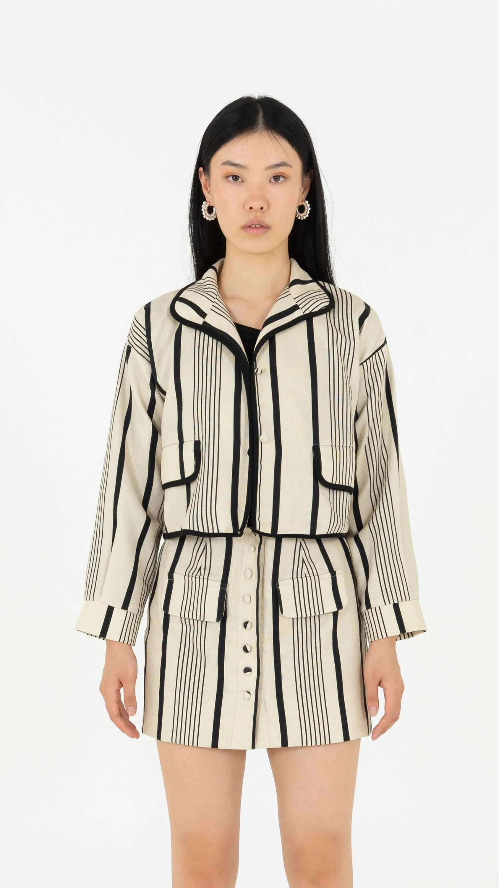 Ecru striped jacket