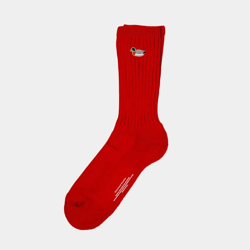 Edmmond – Calcetines Duck plain red