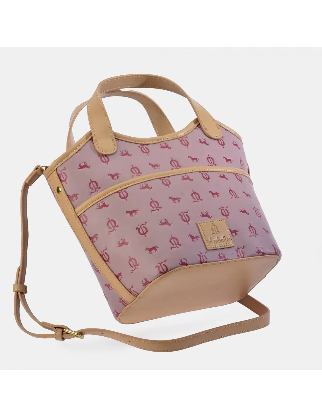 EL CABALLO bolso de mano con bandolera para mujer en calidad logo estampado sintético