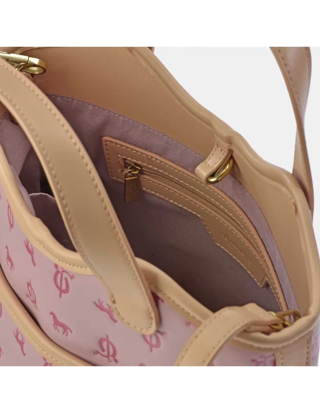 EL CABALLO bolso de mano con bandolera para mujer en calidad logo estampado sintético