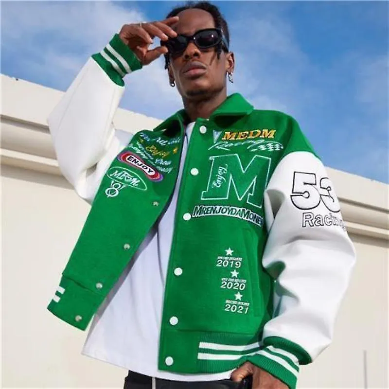 European And American Men's Embroidered American Style Y2k Retro Baseball Uniform Jacket Couple Styles Spring And Autumn Tre