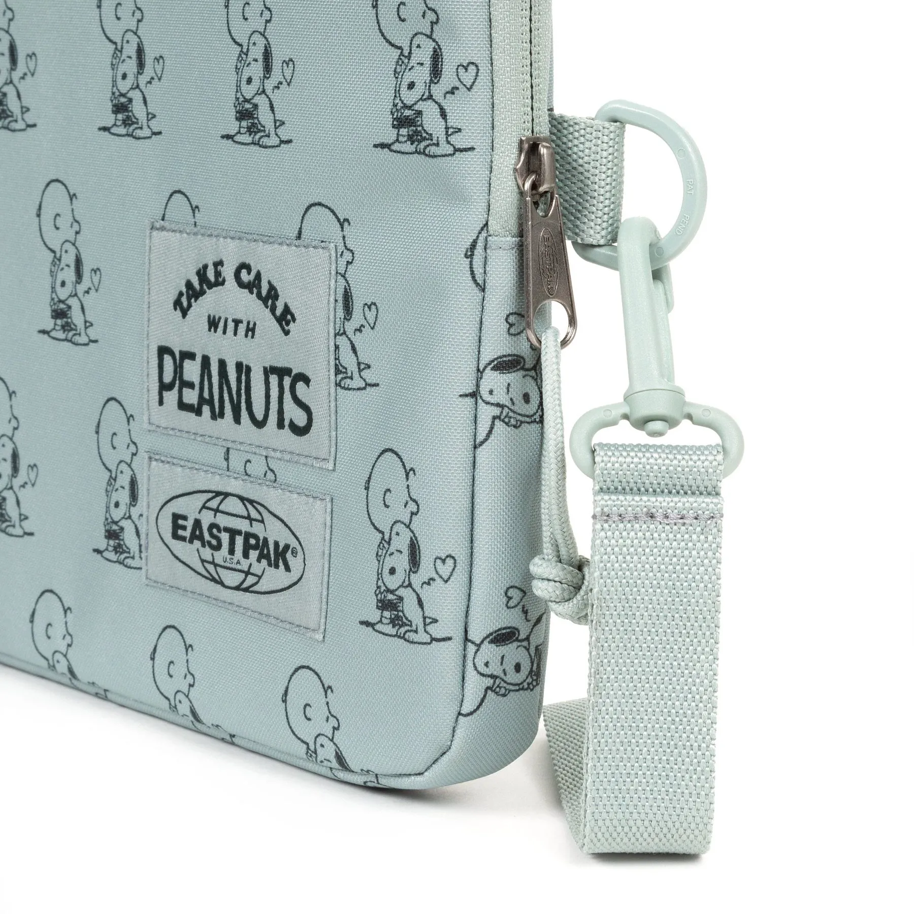 FUNDA EASTPAK PARA ORDENADOR BLANKET M EK0004246O8 PEANUTS MINT- verde menta estampado