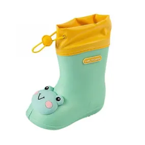 Green 140children's cartoon pvc rubber waterproof rain boots fashion classic baby water shoes rabbit frog dolls boys girls