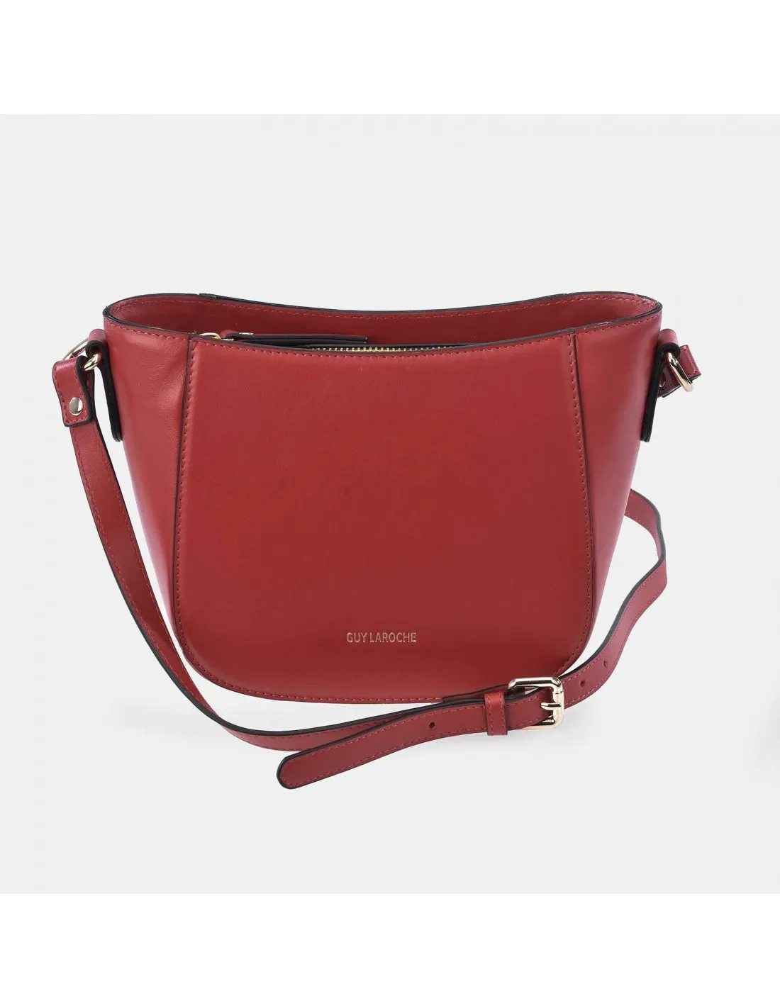 GUY LAROCHE bolso bandolera con cremallera en piel suave para mujer