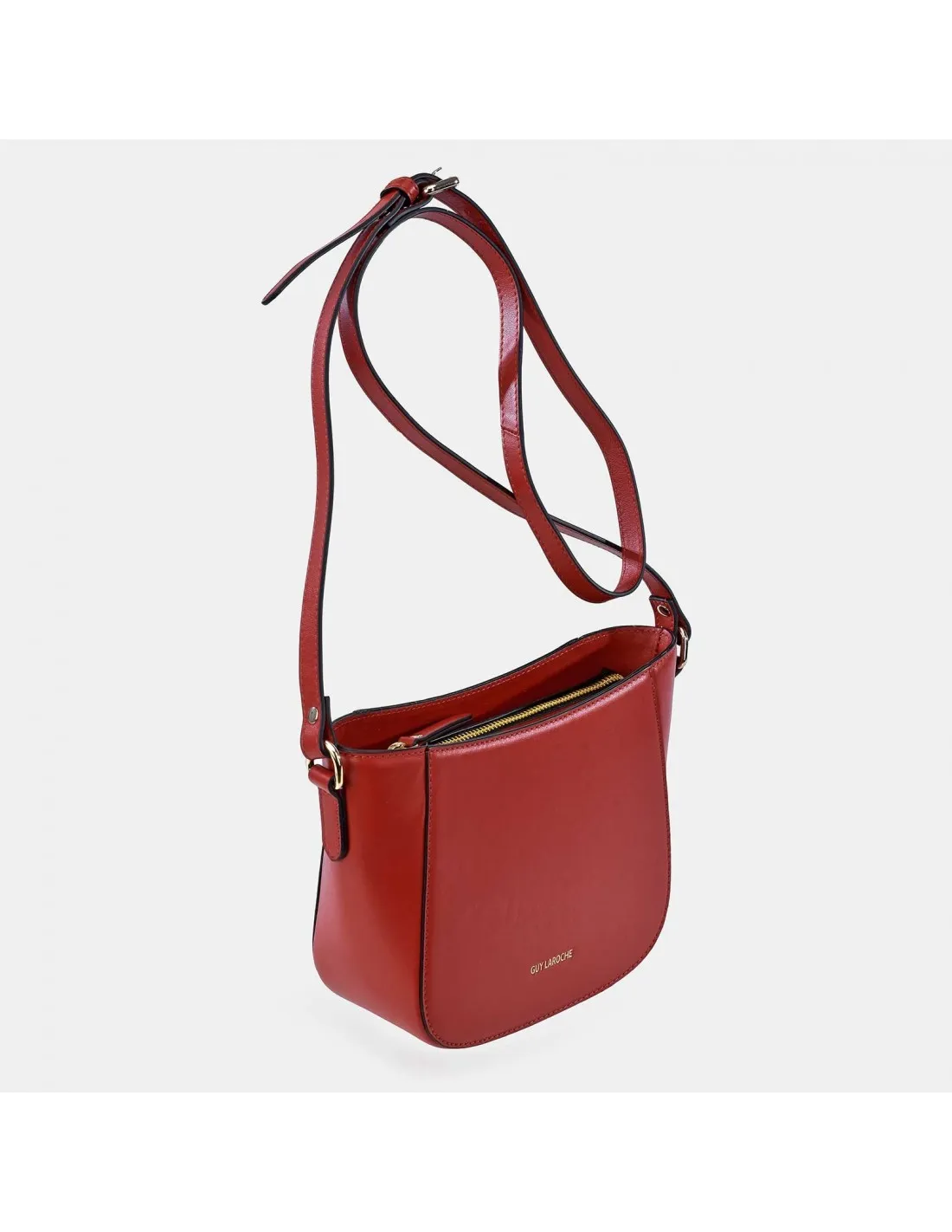 GUY LAROCHE bolso bandolera con cremallera en piel suave para mujer