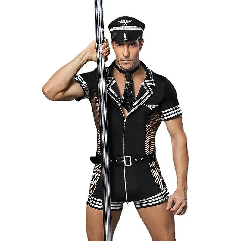 Hombre recién llegado Sexy Disfraz exótico Uniformes de policía de Halloween