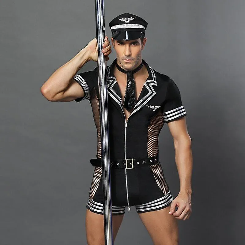 Hombre recién llegado Sexy Disfraz exótico Uniformes de policía de Halloween