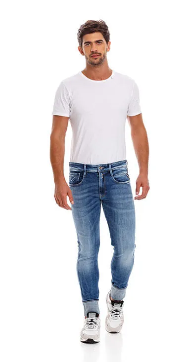 Jean Rigido Para Hombre Anbass Replay 29906