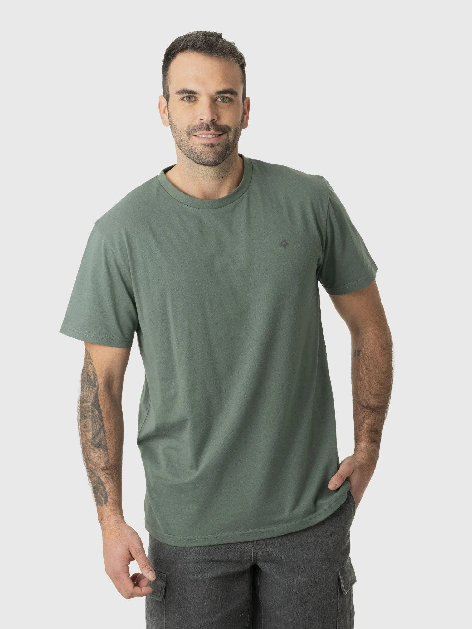 KIVUL Polera Kivul Logo Reciclada Hombre Verde