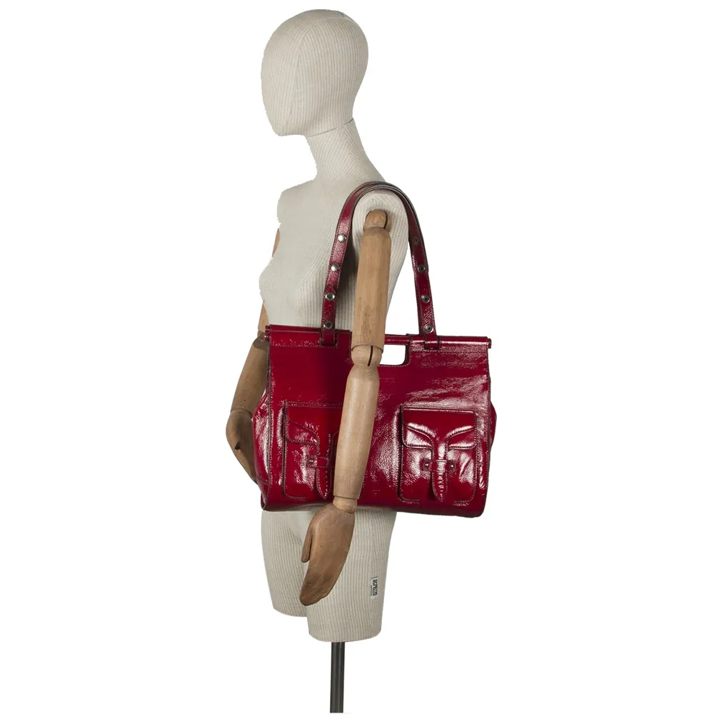 Loewe Bolso Charol Rojo