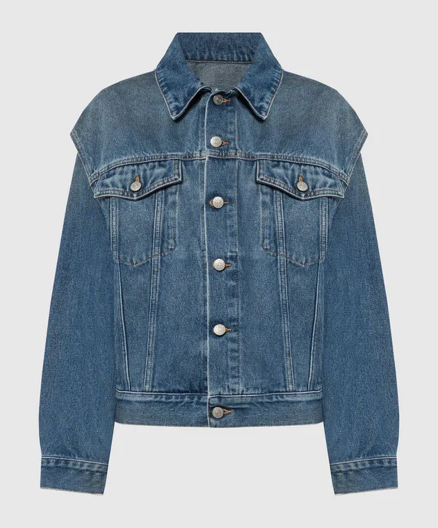 Maison Margiela MM6 Blue denim jacket with cutouts