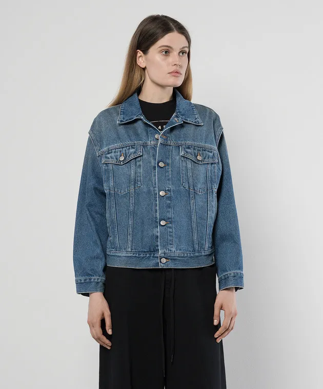 Maison Margiela MM6 Blue denim jacket with cutouts