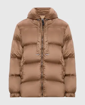 Max Mara Brown SEIA down jacket with logo