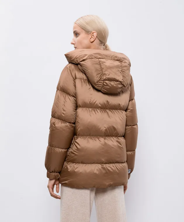 Max Mara Brown SEIA down jacket with logo