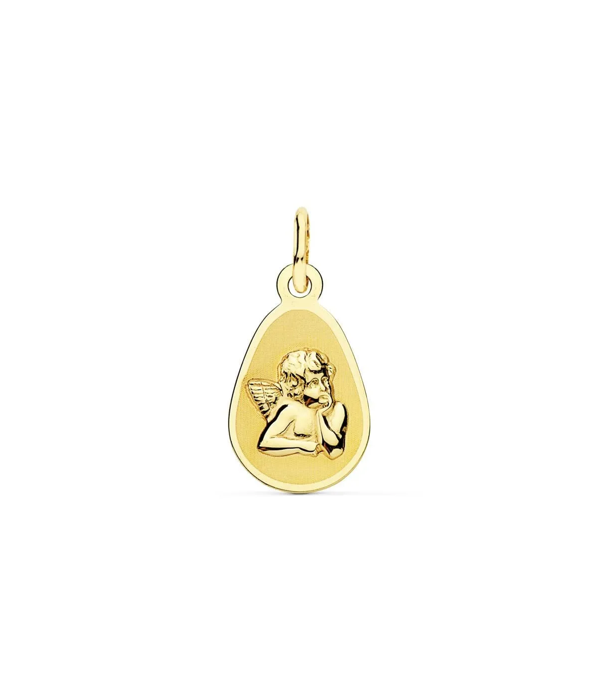 Medalla Ángel Burlón Bebé Oro Amarillo 18K 17 mm