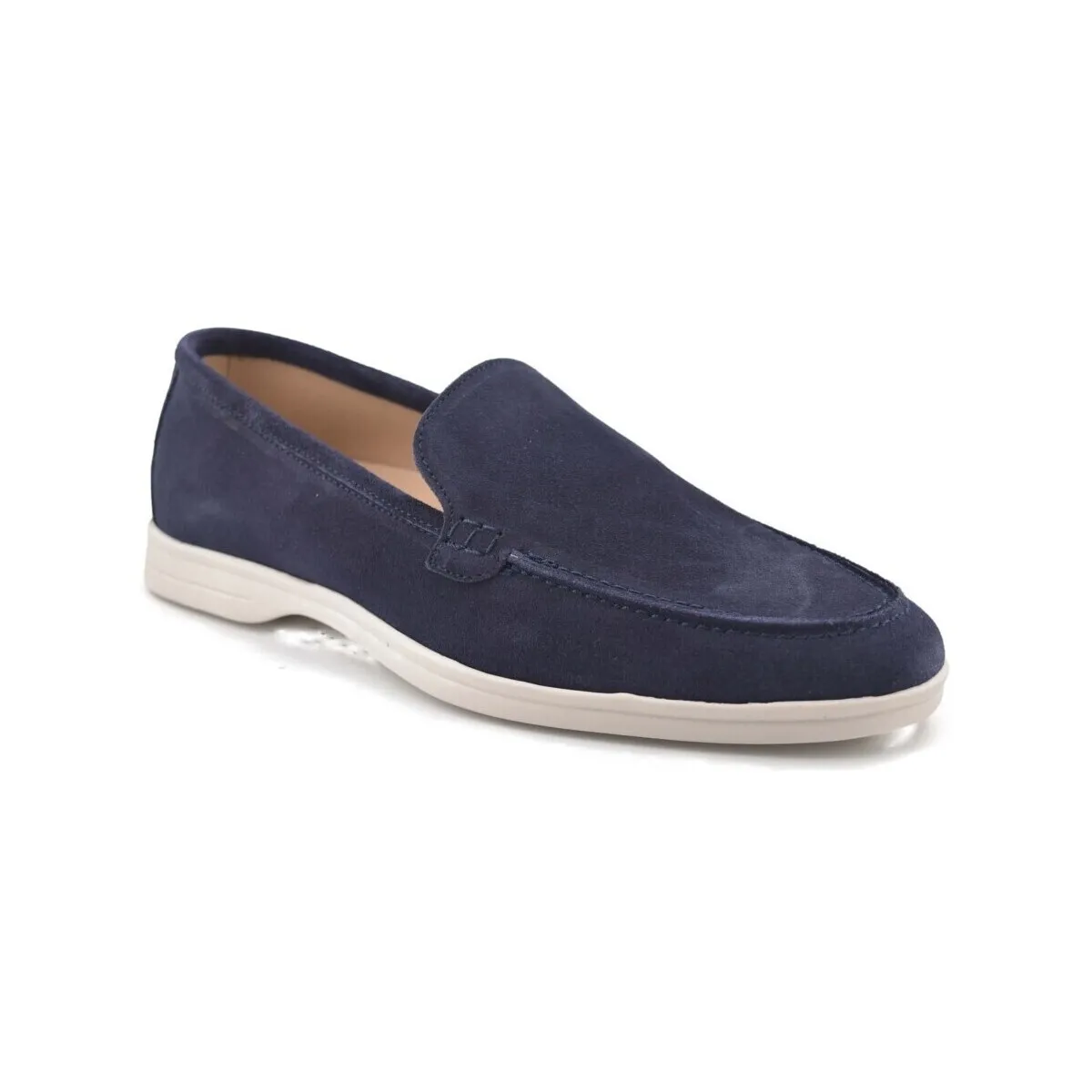 Mocasines de piel azules by