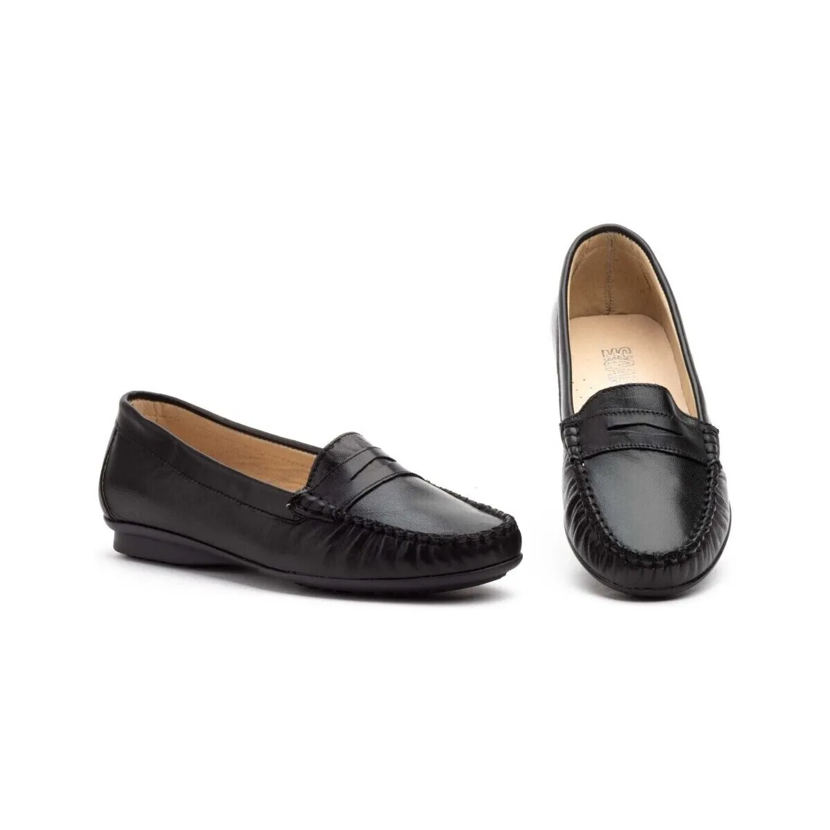 Mocasines de piel negros by