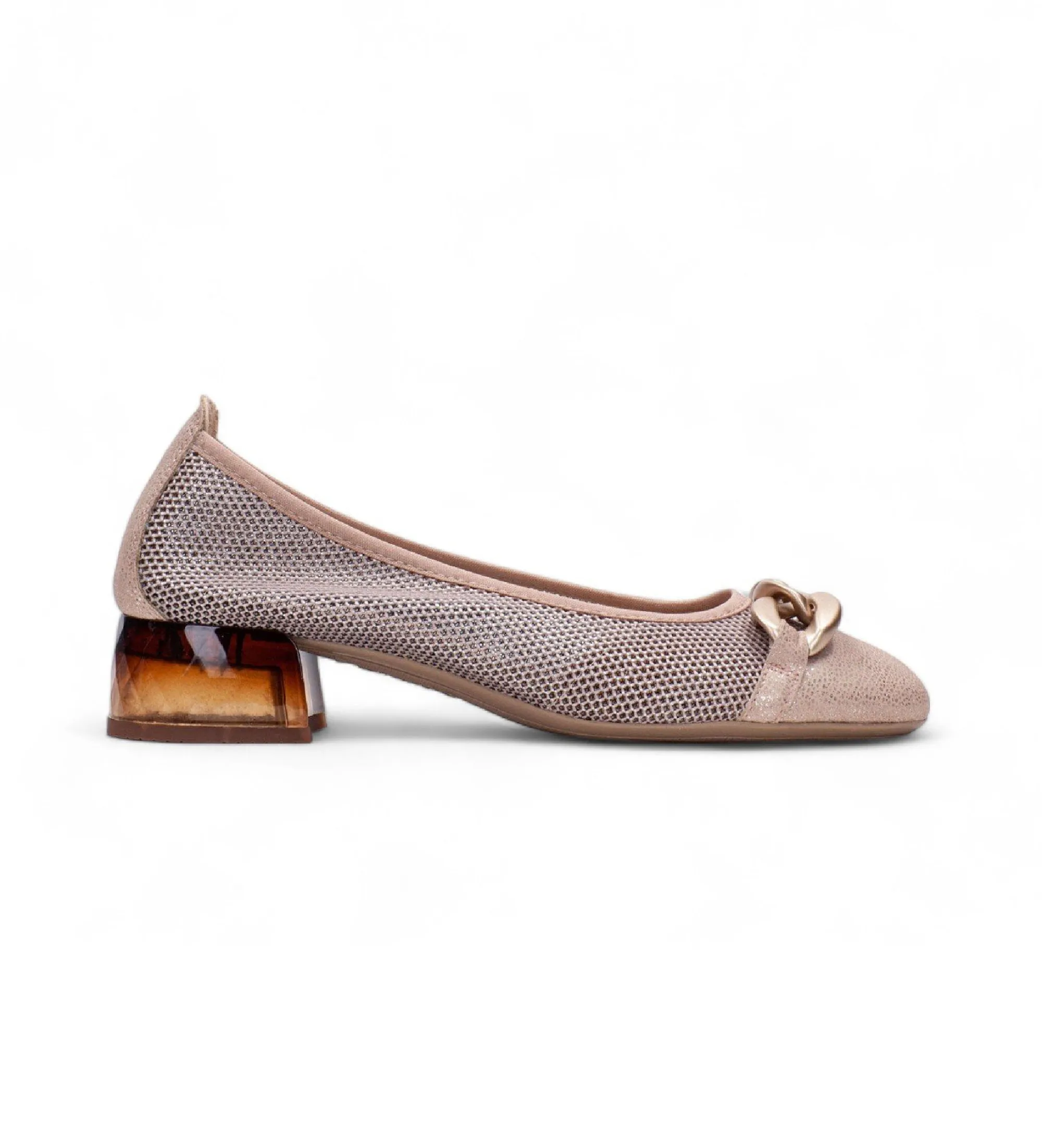 Mocasines de piel Starlight nude