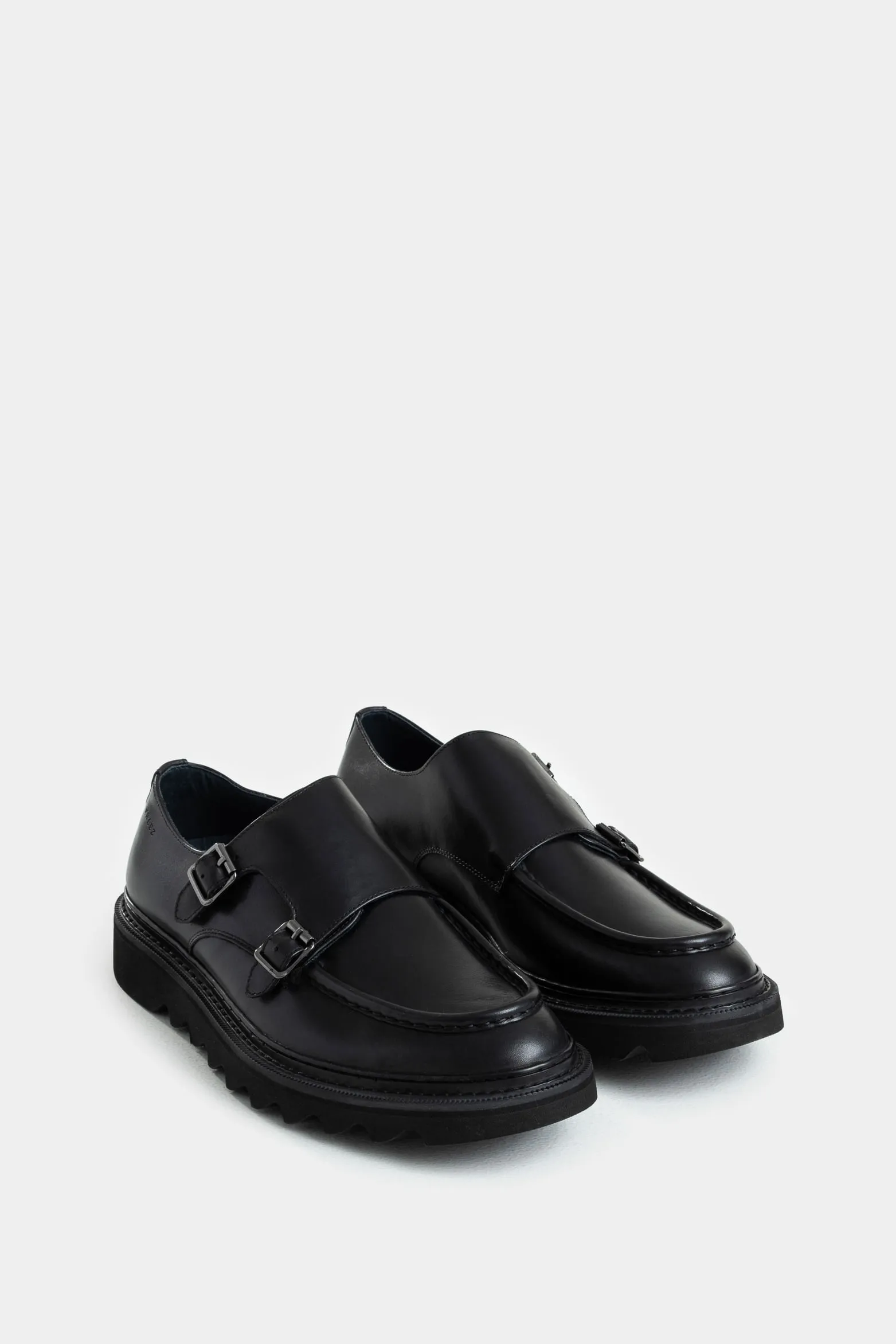 Mocasines loira de cuero para hombre silueta monkstrap