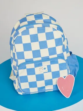 Mochila estampado damero - AZUL