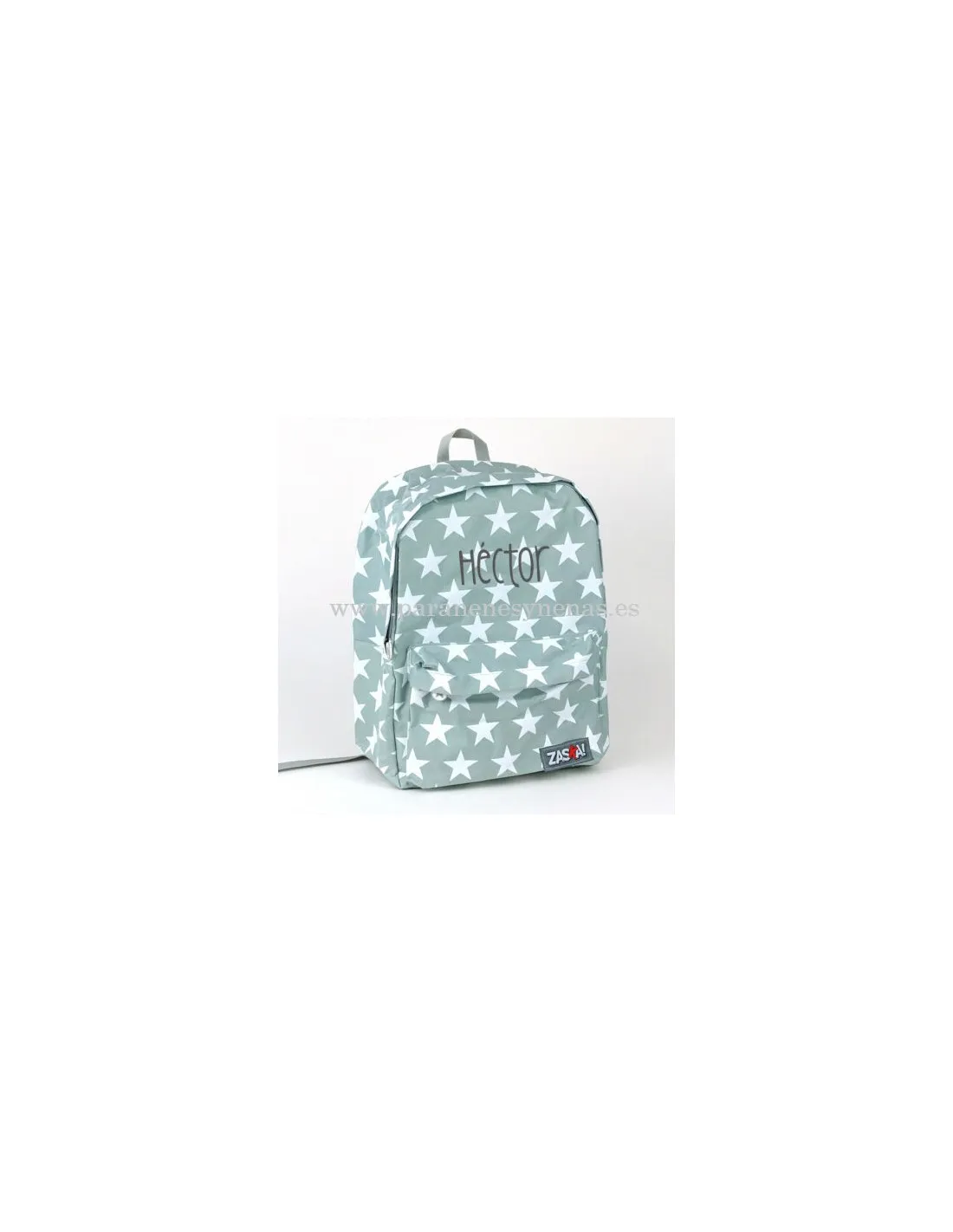 Mochila junior Estrellas Gris personalizada de Mi Pipo