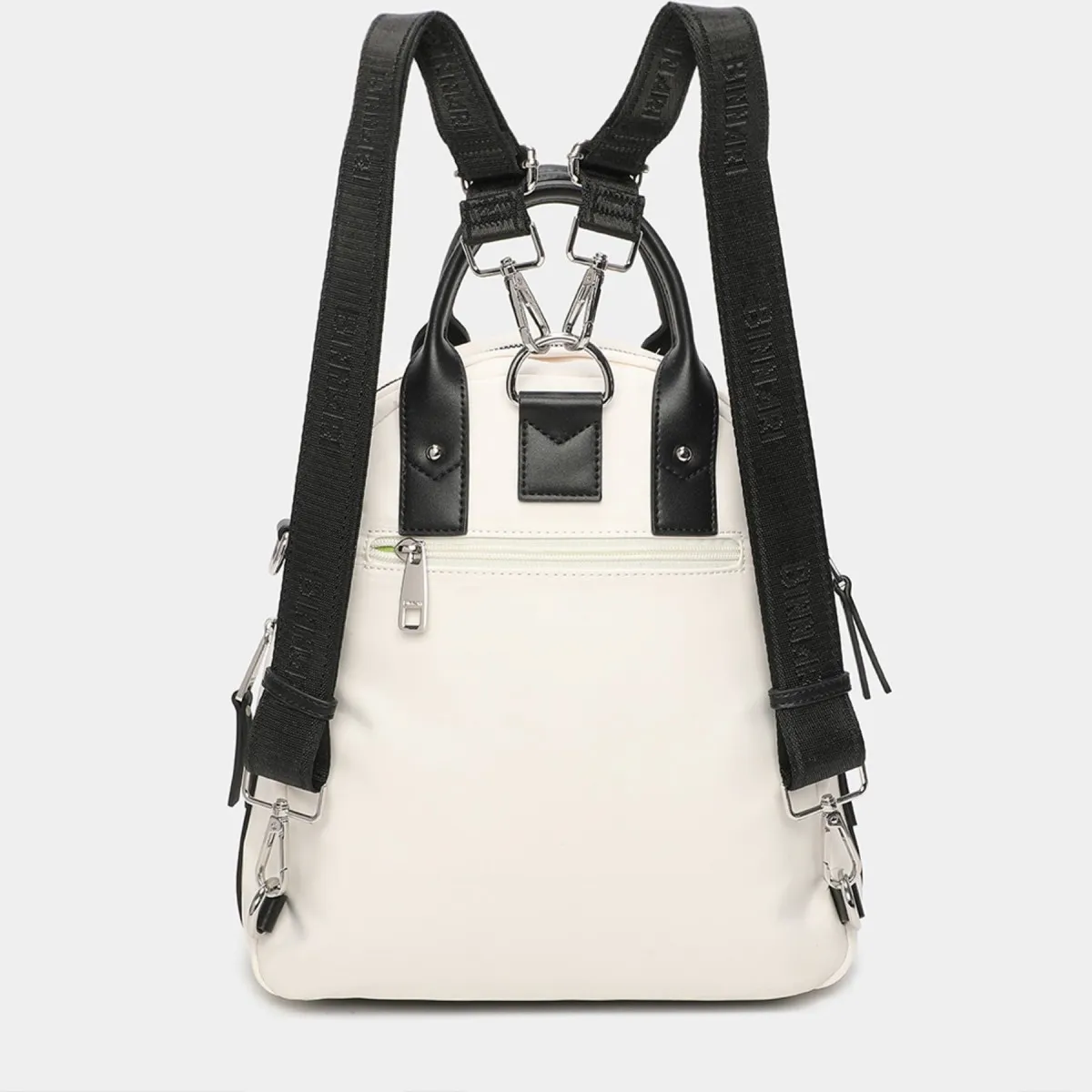 Mochila para mujer Sally blanca  negra Binnari Cnp20150