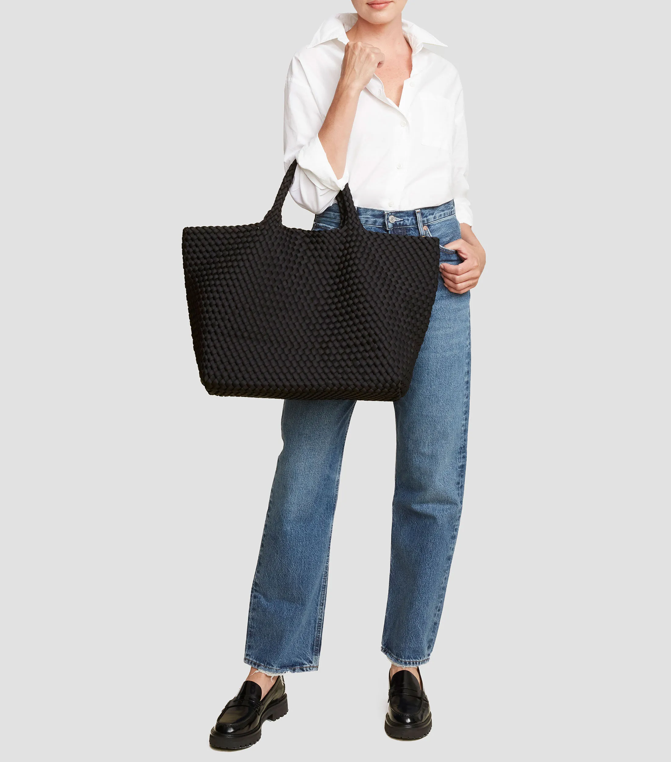 NAGHEDI Bolso Tote Negro St. Barths Mujer