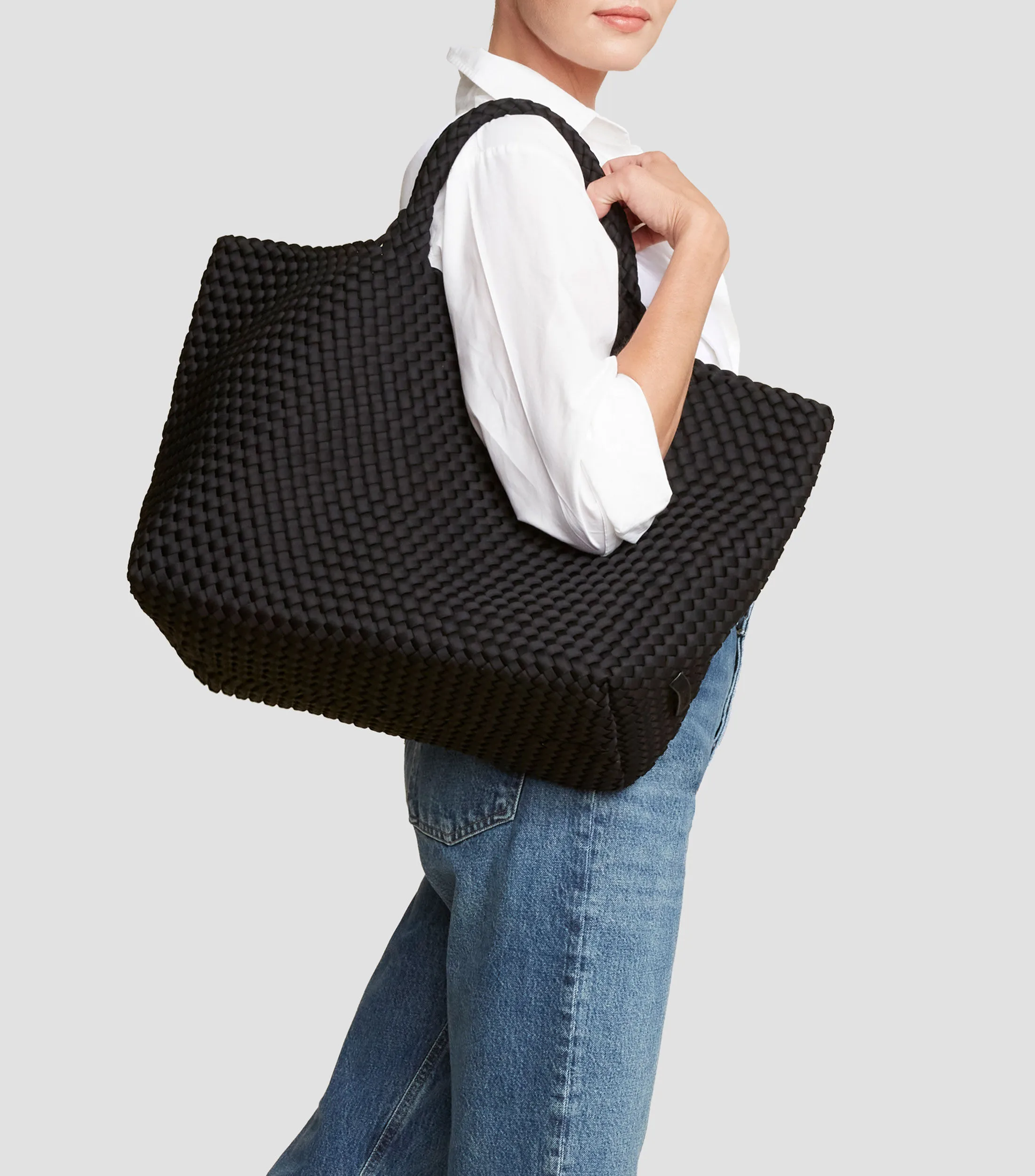 NAGHEDI Bolso Tote Negro St. Barths Mujer