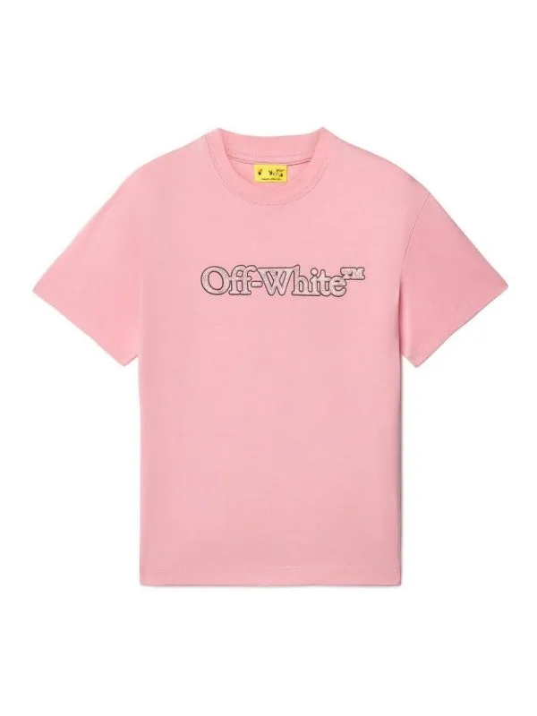 Off-White Camiseta - Rosado