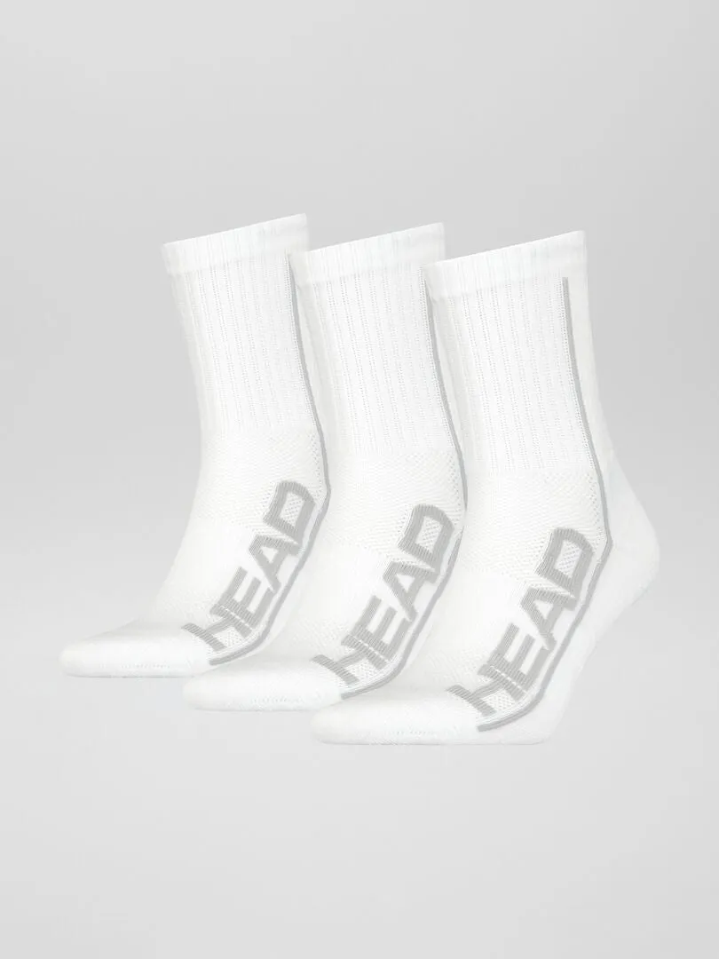 Pack de 3 pares de calcetines de deporte - BLANCO