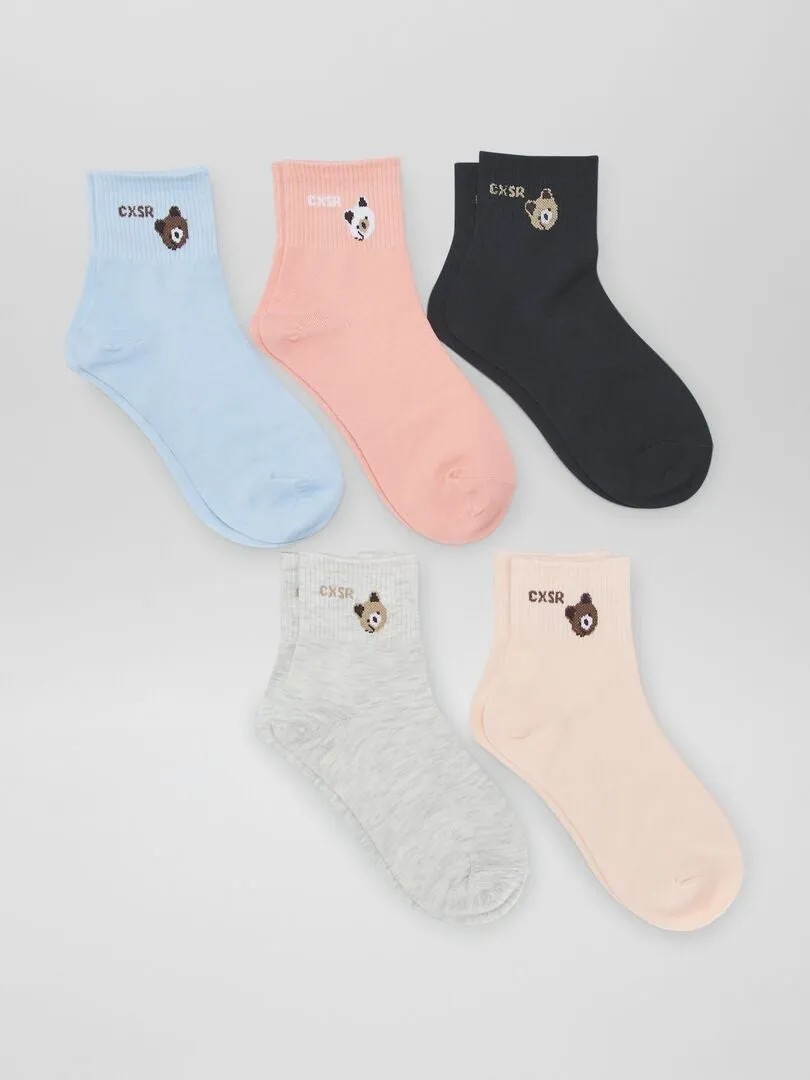 Pack de 5 pares de calcetines - ROSA