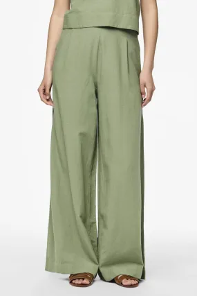 PANTALON TELA WIDE PCMINDI VERDE OLIVA