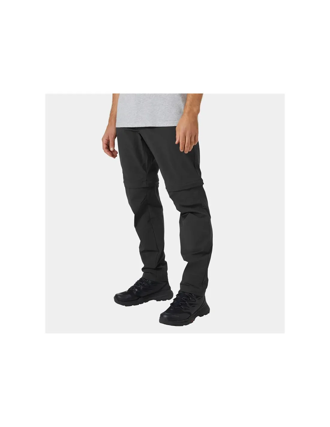 Pantalones de Montaña Helly Hansen Brono Softshell Zip Off Hombre Gris Oscuro