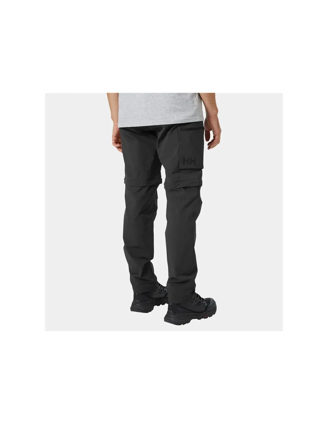 Pantalones de Montaña Helly Hansen Brono Softshell Zip Off Hombre Gris Oscuro