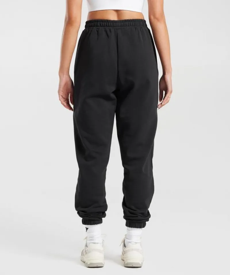 Pantalones Gymshark Entrenamiento Fleece Joggers Negros | 752980-MGU