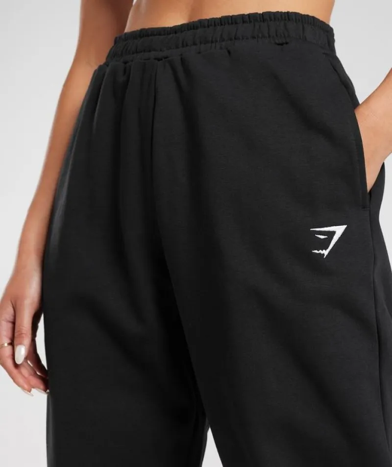 Pantalones Gymshark Entrenamiento Fleece Joggers Negros | 752980-MGU