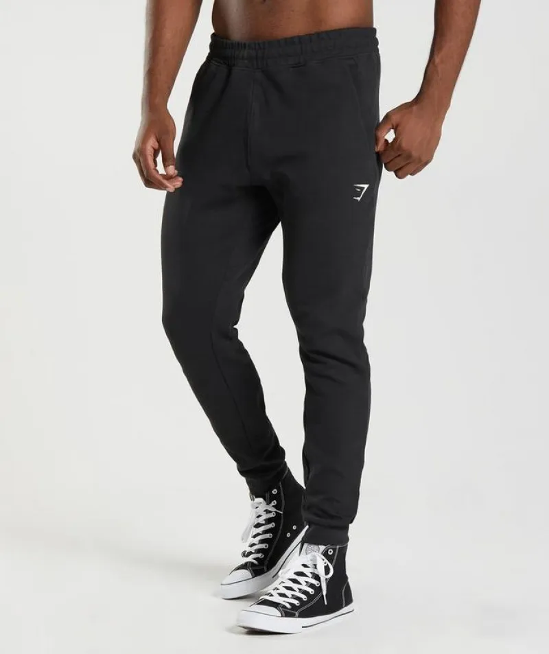 Pantalones Gymshark React Joggers Negros | 820461-GOK