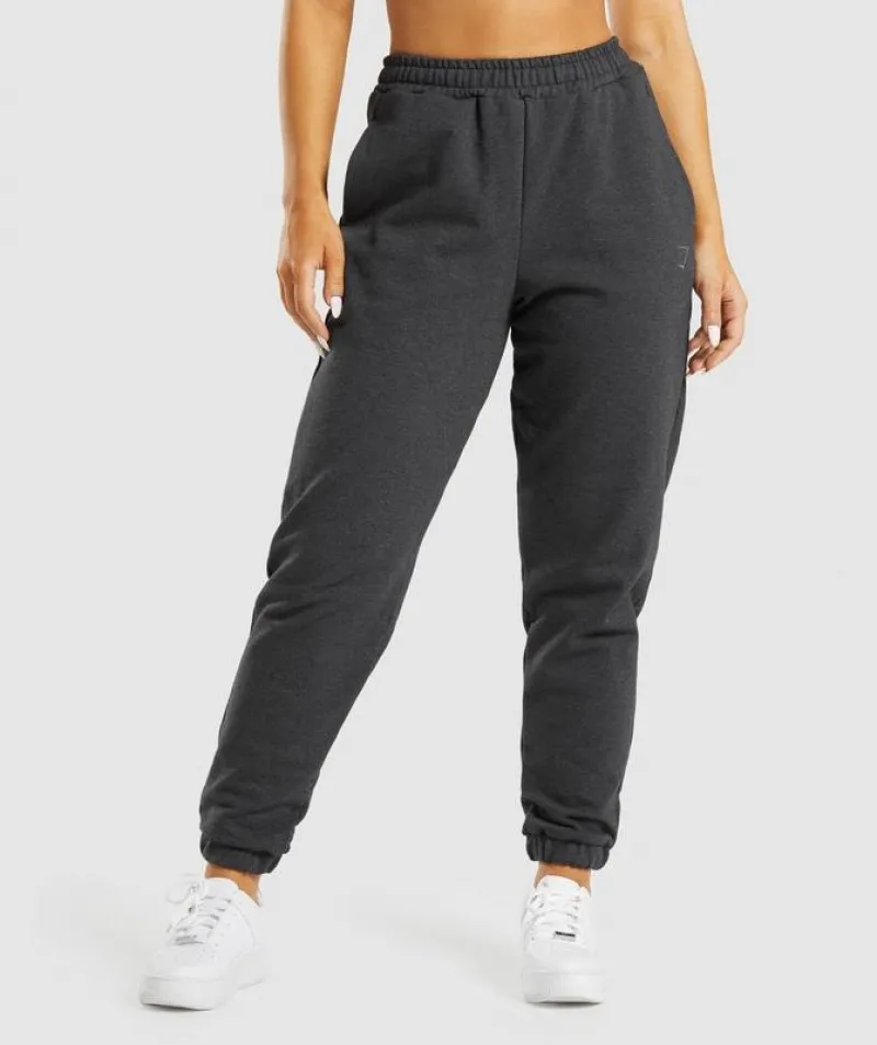 Pantalones Gymshark Rest Day Sweats Joggers Negros | 698073-CDN