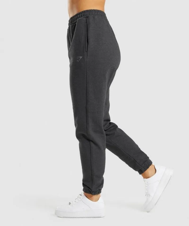 Pantalones Gymshark Rest Day Sweats Joggers Negros | 698073-CDN