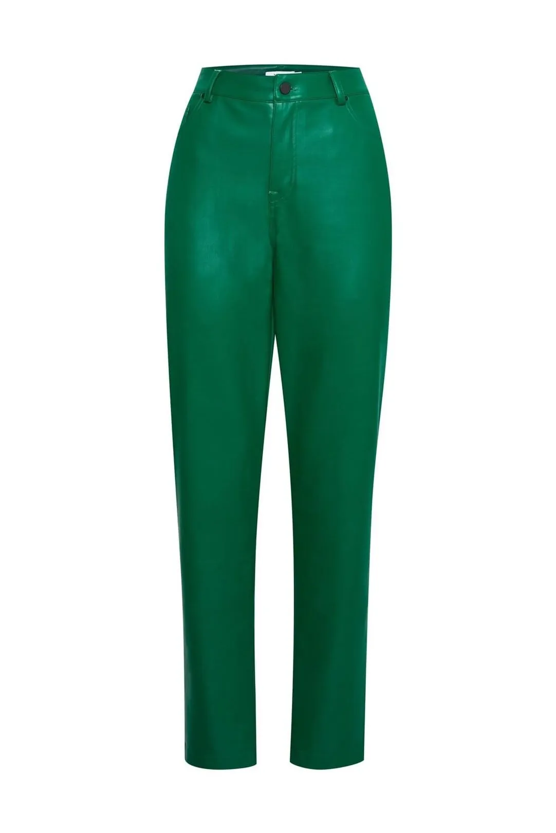 Pantalón efecto piel Bydafany verde