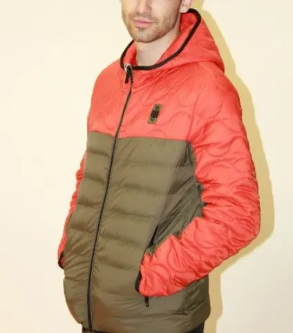 PARKA DE HOMBRE DOS GALGOS 3442 VERDE/NARANJA