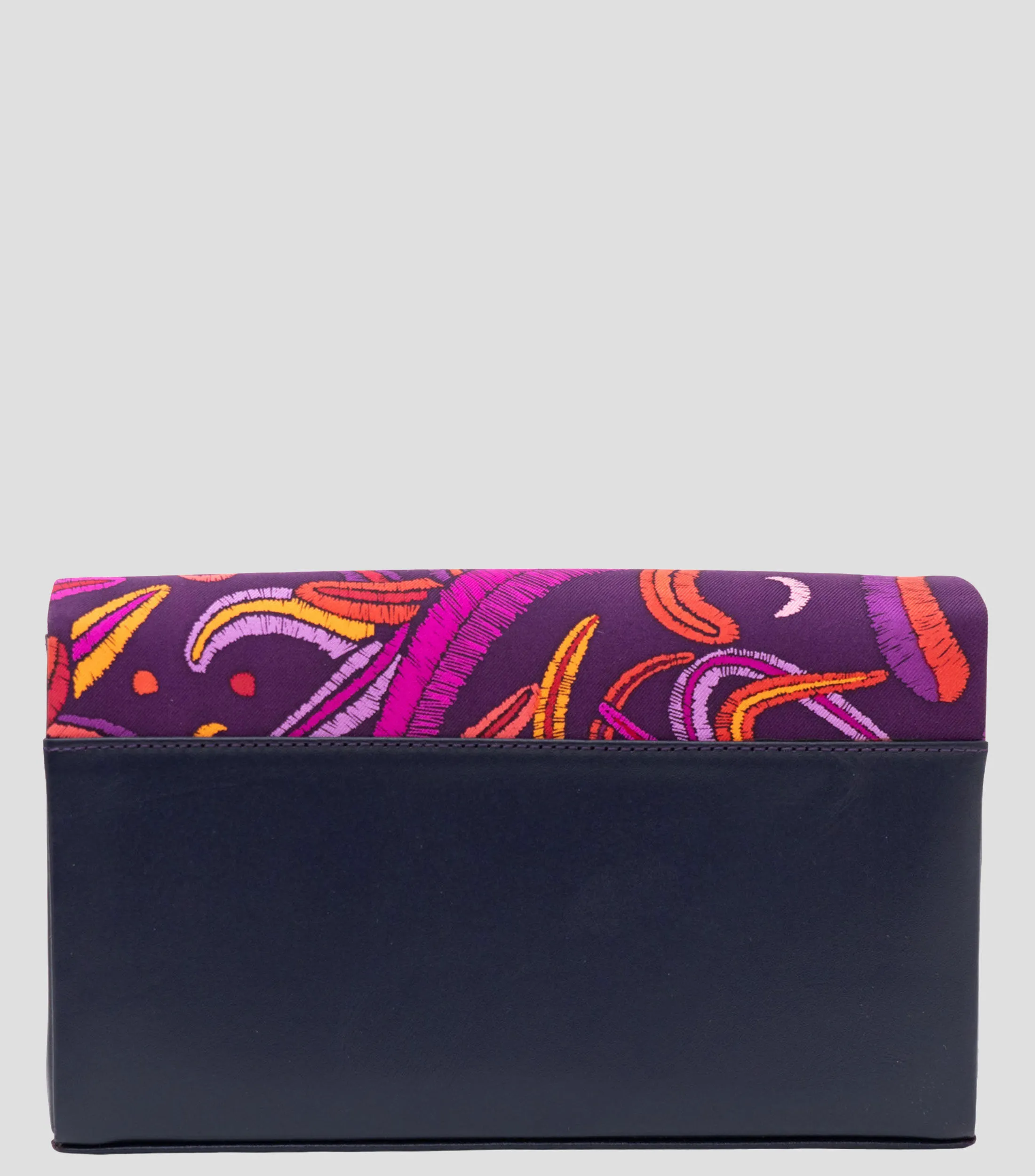 Pineda Covalin Bolso Clutch Hook Quetzalcóatl fucsia en piel Mujer