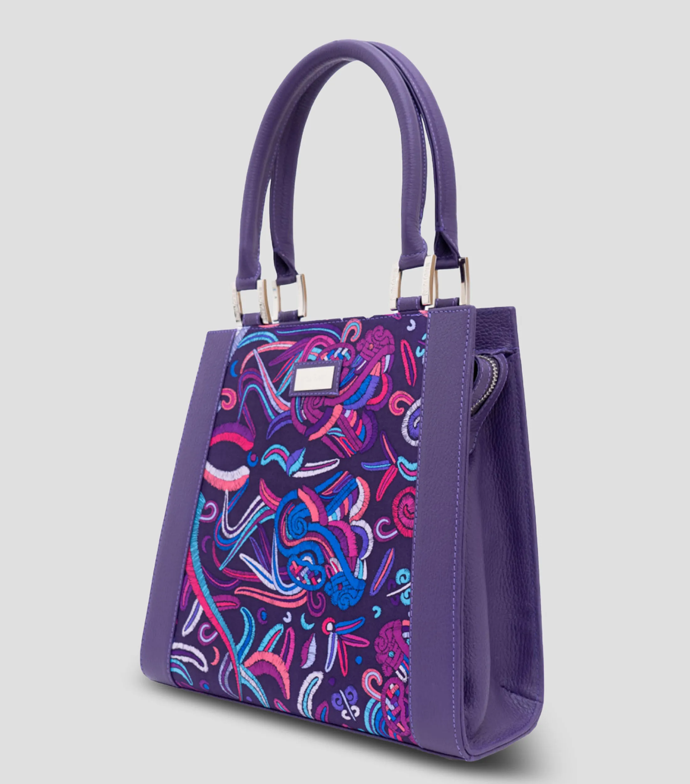 Pineda Covalin Bolso Satchel con estampado de Quetzalcóatl Mujer