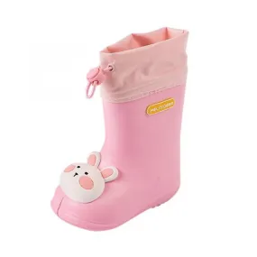 Pink 170children's cartoon pvc rubber waterproof rain boots fashion classic baby water shoes rabbit frog dolls boys girls