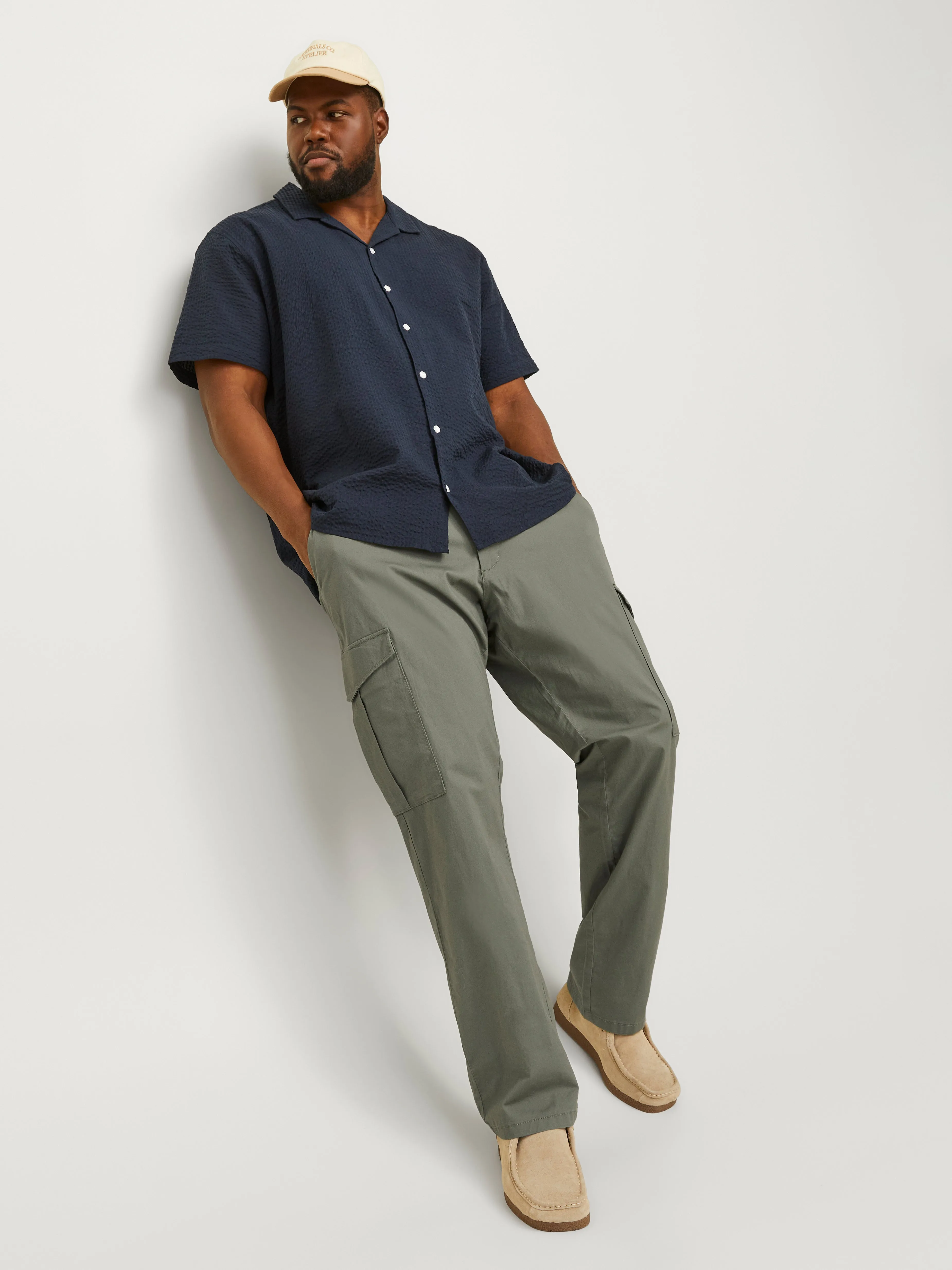 Plus Pantalones cargo Corte cargo | Verde intermedio | Jack & Jones®