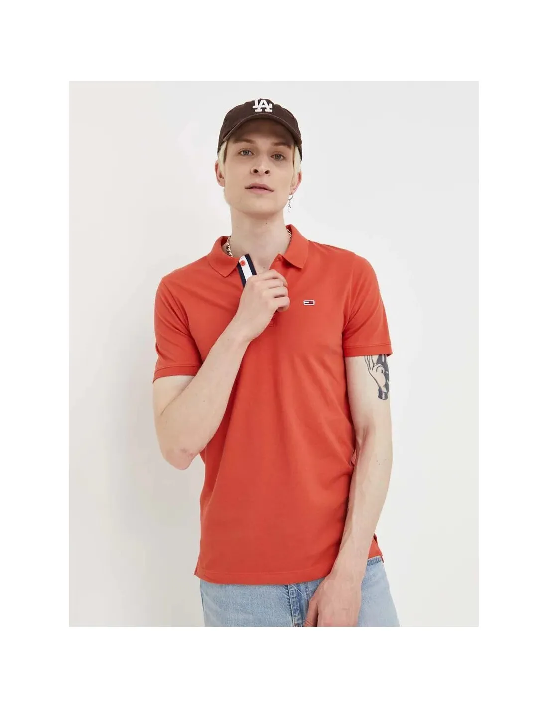 Polo con tapeta distintiva y corte ajustado de Tommy Jeans