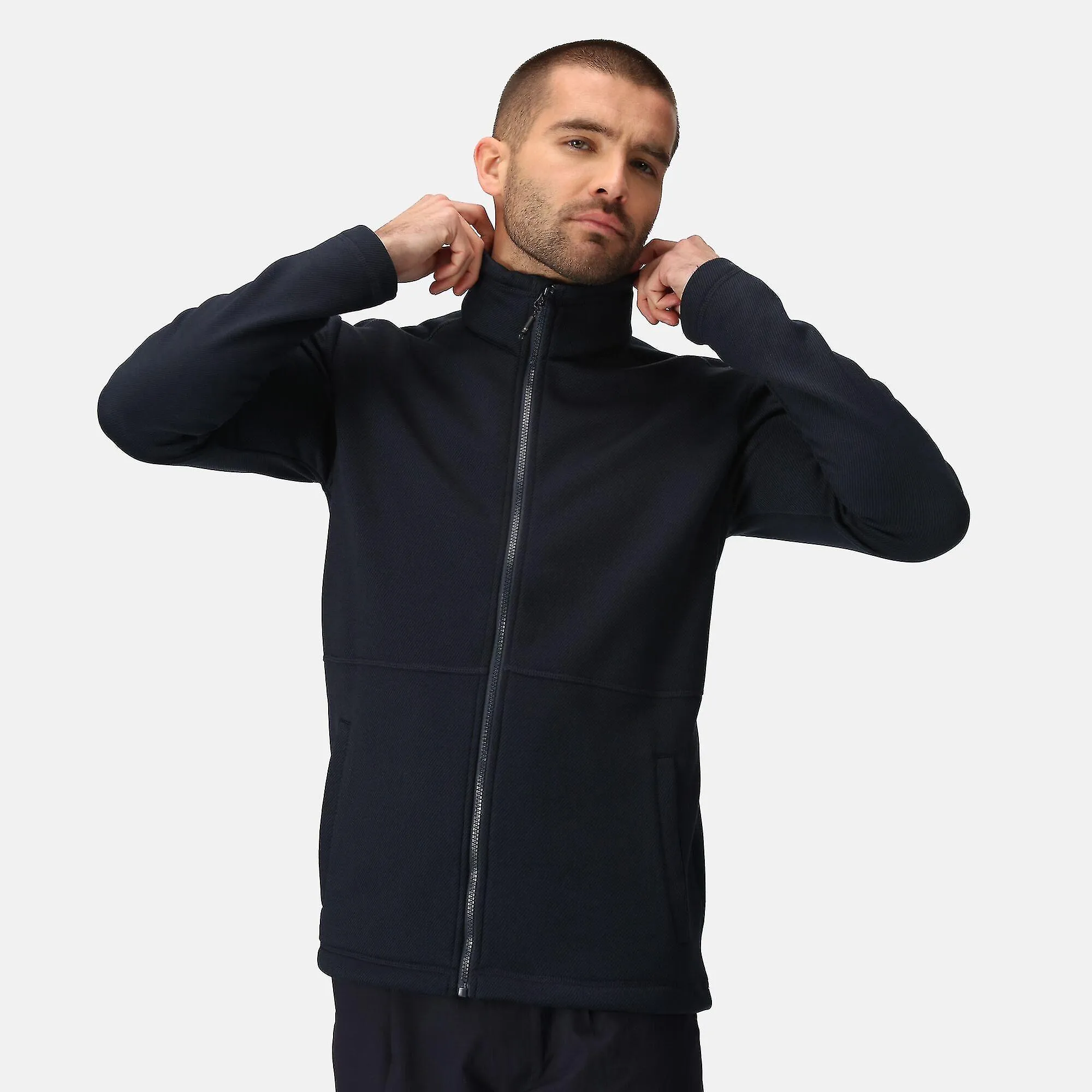 Regatta Mens Edley Diagonal Fleece Full Zip Fleece Jacket