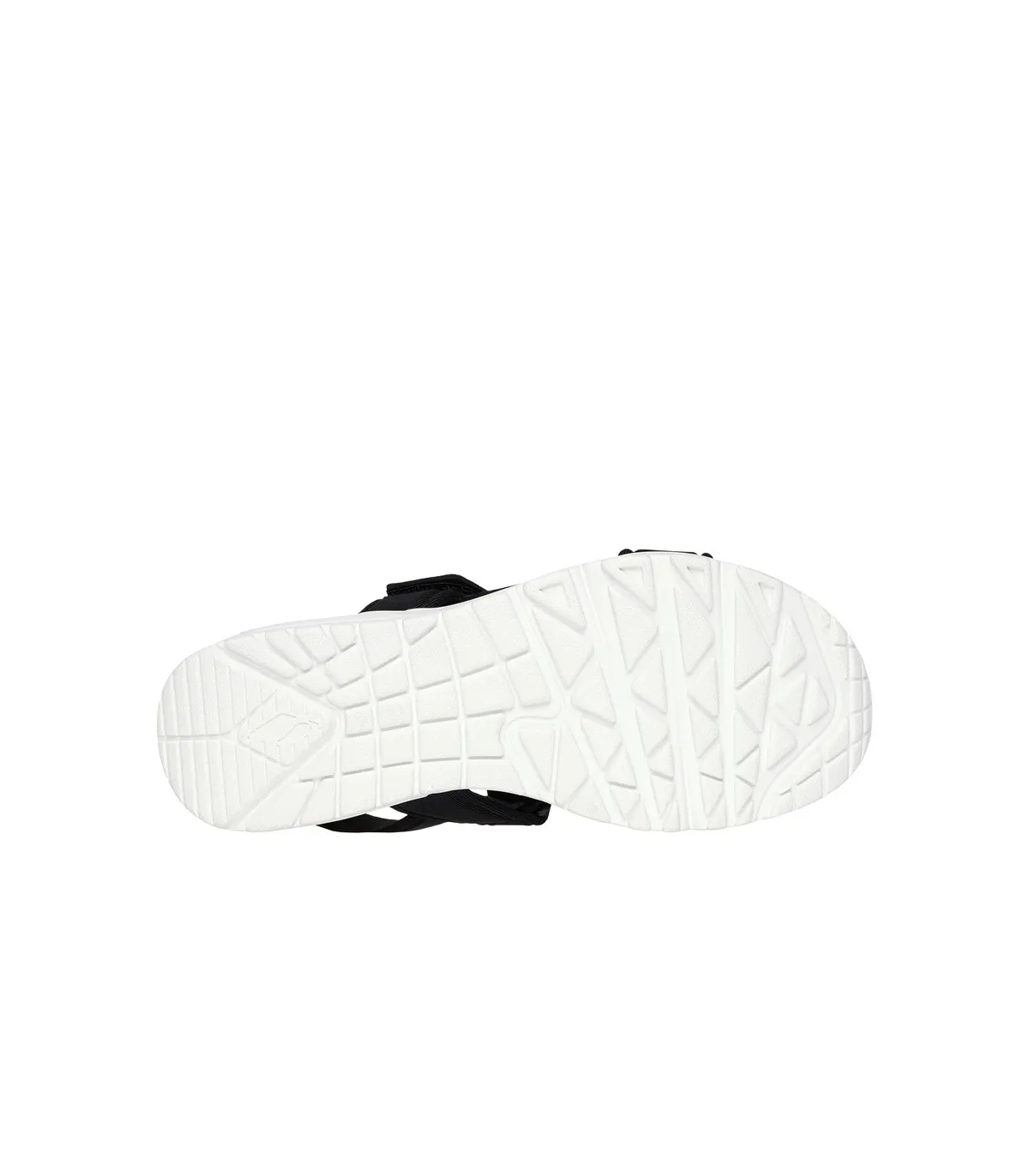 Sandalias mujer Skechers negro suela blanca, cámara aire