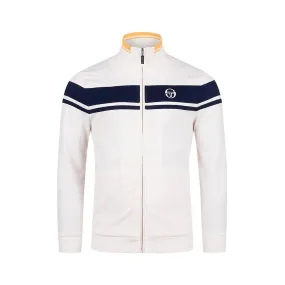 Sergio Tacchini Hombre | Damarindo 4551 Camiseta Deportiva Retro A Rayas En Contraste - Buttercream