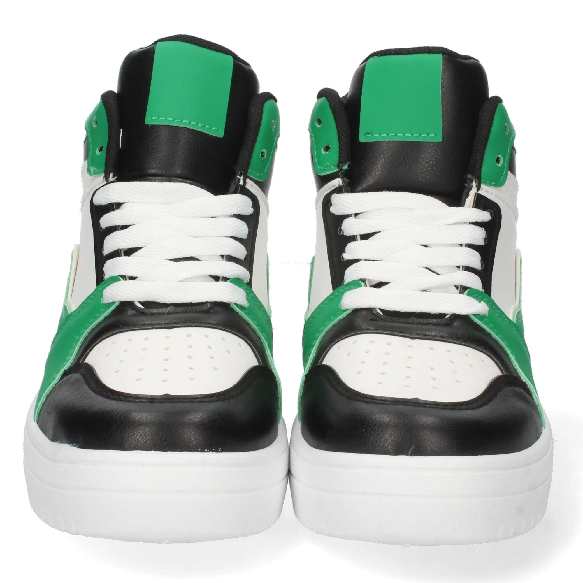 Sneakers abotinada mujer color verde